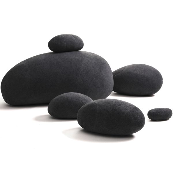 Huge Rock Pillows Pebble Pillows Living Stones Pillows Living Pillows Christmas Present ( Dark Gray )