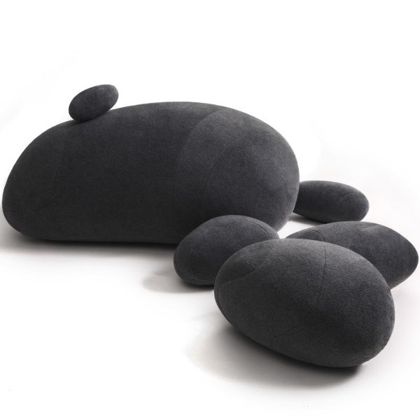 Huge Rock Pillows Pebble Pillows Living Stones Pillows Living Pillows Christmas Present ( Dark Gray ) - Image 2