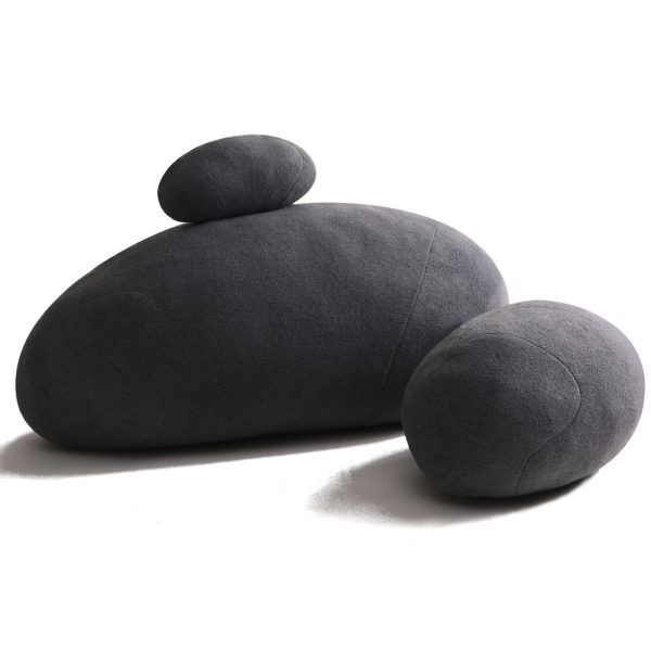 Huge Rock Pillows Pebble Pillows Living Stones Pillows Living Pillows Christmas Present ( Dark Gray ) - Image 4