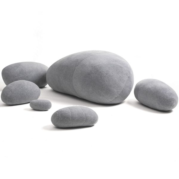 Huge Rock Pillows Living Stones Pillows Pebble Pillows Living Pillows Christmas Present ( Light Gray ) - Image 2