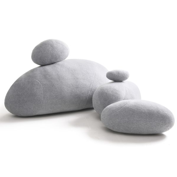 Huge Rock Pillows Living Stones Pillows Pebble Pillows Living Pillows Christmas Present ( Light Gray ) - Image 4
