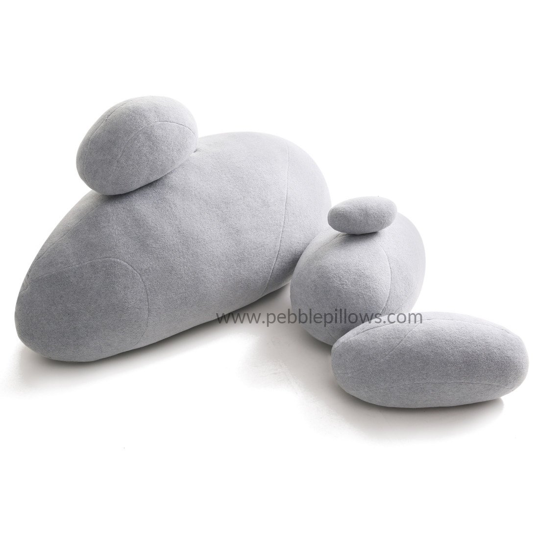 Rounuo Large Stuffed Rocks Stone Pebble Living Pillows Floor Cushions Home  Decoration Throw Pillows White Marble 7pcs