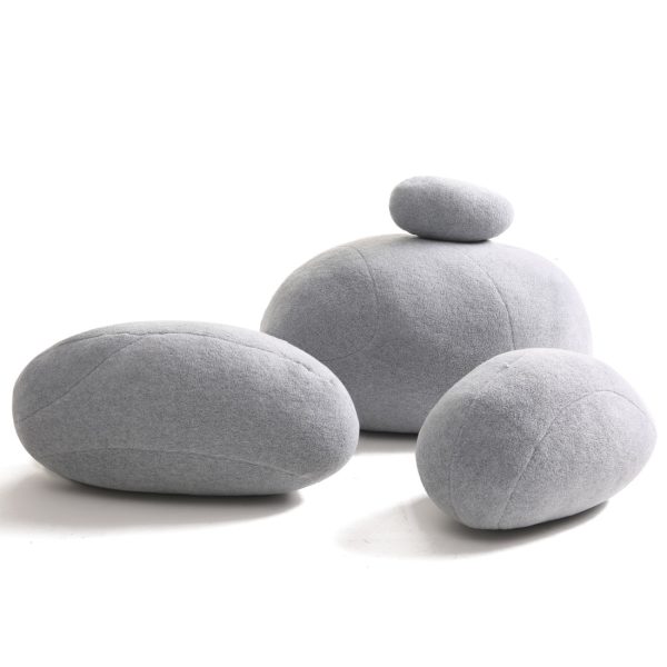 Huge Rock Pillows Living Stones Pillows Pebble Pillows Living Pillows Christmas Present ( Light Gray ) - Image 7