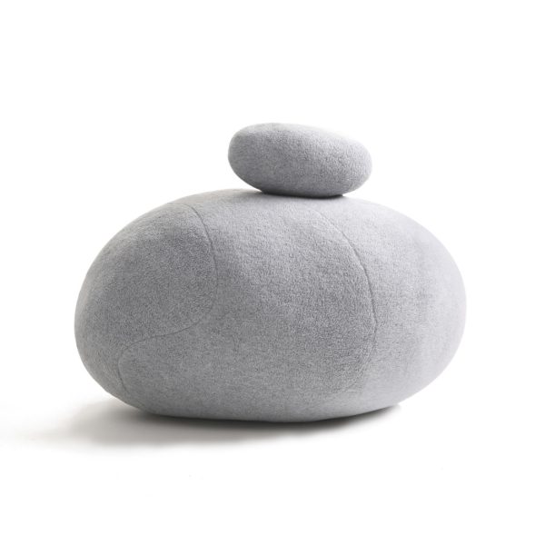 Huge Rock Pillows Living Stones Pillows Pebble Pillows Living Pillows Christmas Present ( Light Gray ) - Image 8