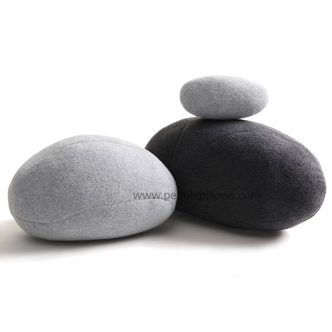 Huge Rock Pillows Living Stones Pillows Pebble Pillows Living Pillows  PRE-FILLED Christmas Present ( Light Gray ) 