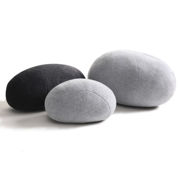 Huge Rock Pillows Living Stones Pillows Living Pillows Pebble Pillows Christmas Present ( Max Size Light Gray ) - Image 2