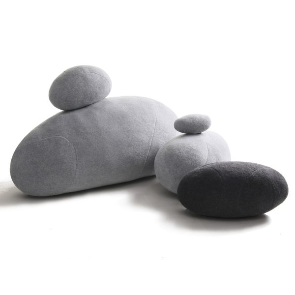 Huge Rock Pillows Living Stones Pillows Living Pillows Pebble Pillows Christmas Present ( Max Size Light Gray ) - Image 3