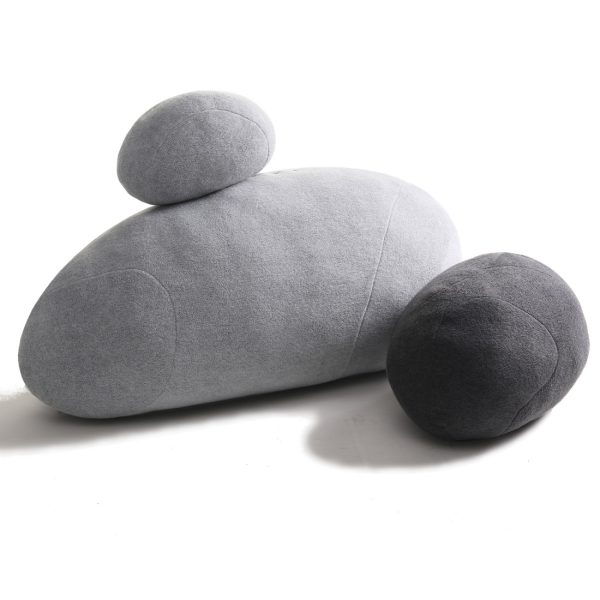 Huge Rock Pillows Living Stones Pillows Living Pillows Pebble Pillows Christmas Present ( Max Size Light Gray ) - Image 4