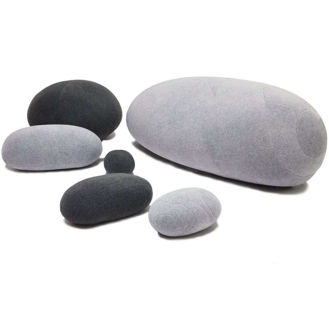 Huge Rock Pillows Living Stones Pillows Pebble Pillows Living Pillows  PRE-FILLED Christmas Present ( Light Gray ) 