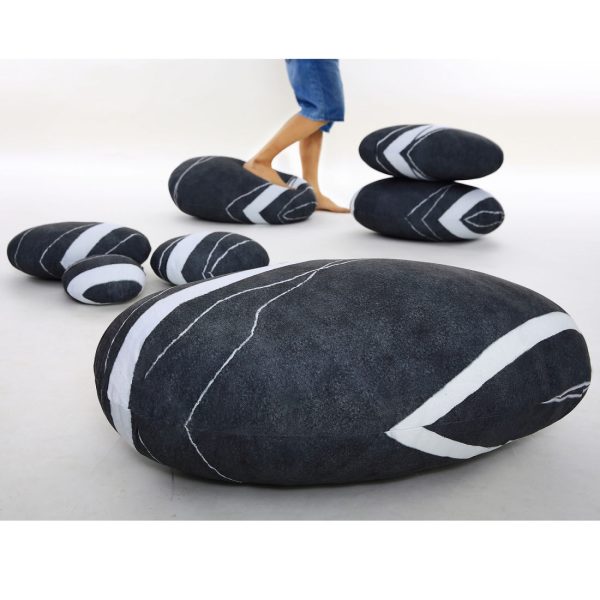 Living Stone Pillows Rock Pillows Pebble Cushions Decorative Floor Pillows Accent Throw Pillows Fun Birthday Gift 7 Pieces - Image 3