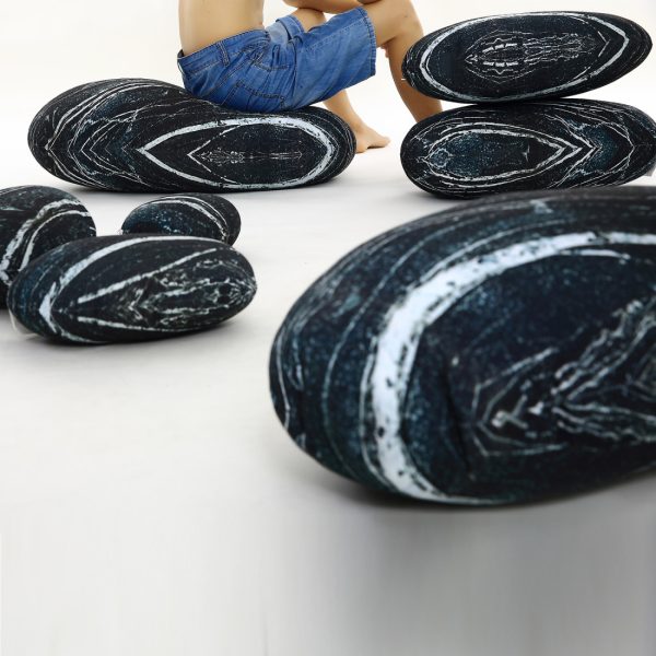 Pebble Stone Rock Pillows Decorative Sofa Pillows Accent Floor Pillows Novelty Throw Pillows Fun Gift 7 Pieces - Image 3