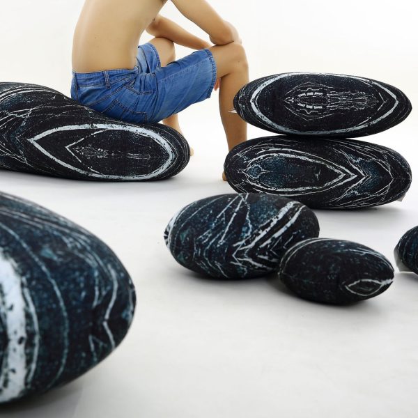 Pebble Stone Rock Pillows Decorative Sofa Pillows Accent Floor Pillows Novelty Throw Pillows Fun Gift 7 Pieces - Image 4