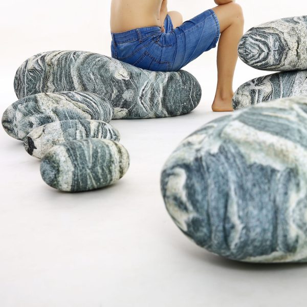 Stone Rock Pebble Pillows Decorative Throw Pillows Kids Toy Pillows Floor Pillows Photography Props 7 Pieces - Image 3