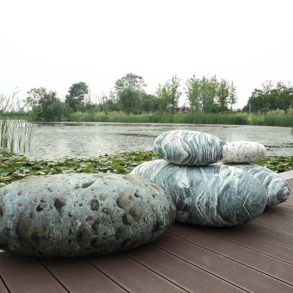 Stone Rock Pebble Pillows Decorative Throw Pillows Kids Toy Pillows Floor Pillows Photography Props 7 Pieces - Image 4