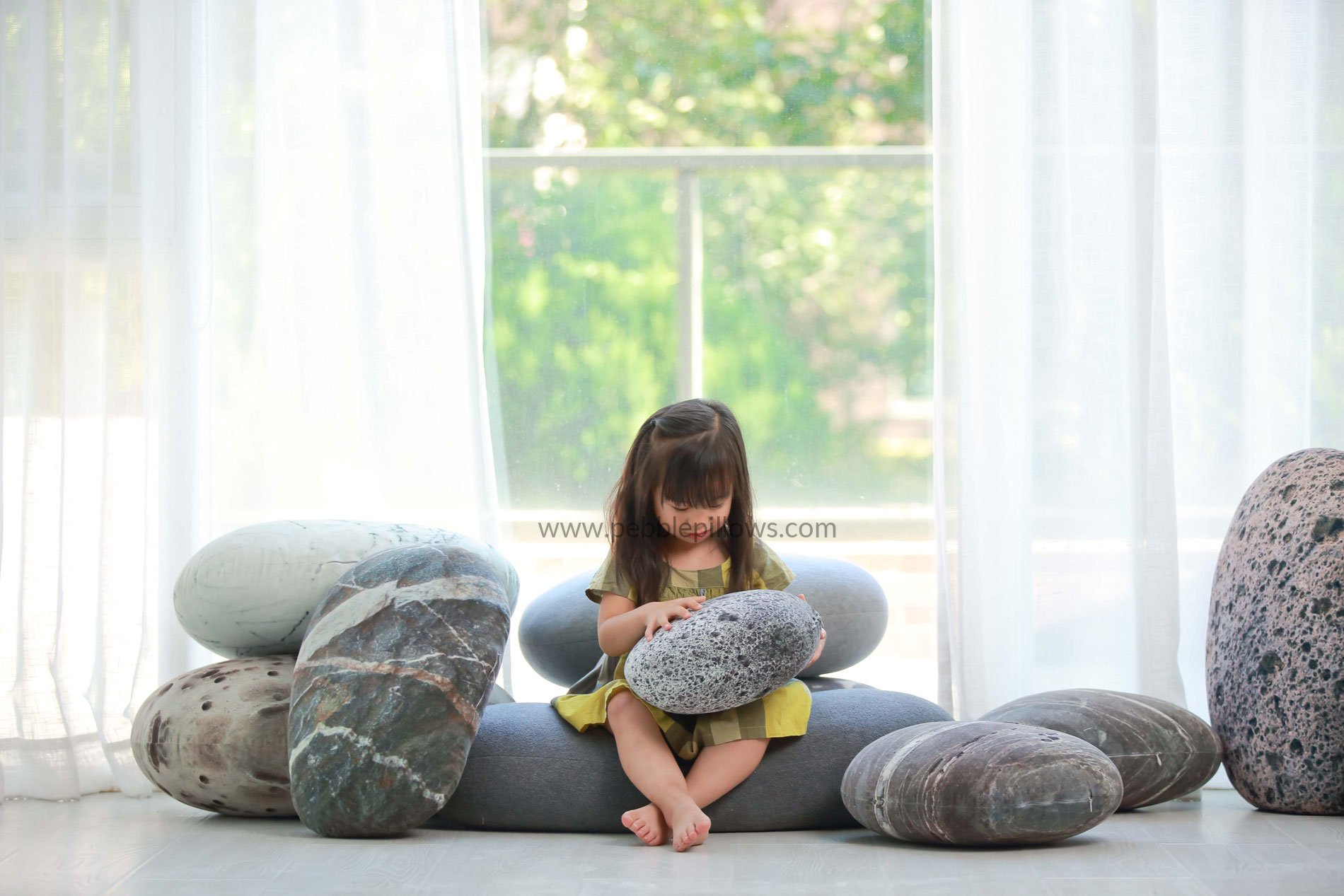 Decorative Throw Pebble Pillows That Look Like Pebble Rock Living Stone  Pillows 