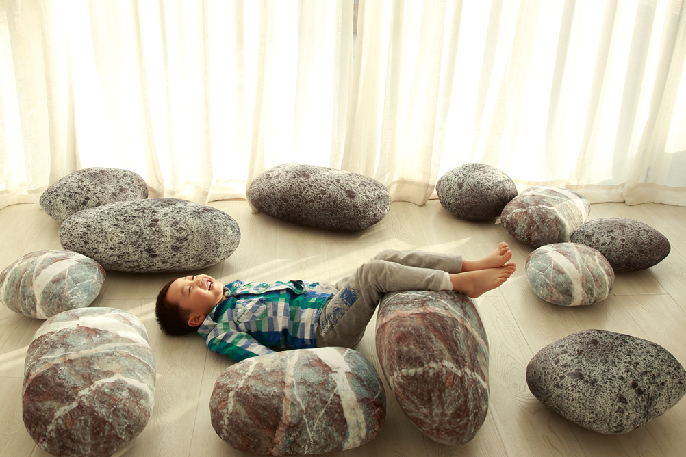 7pcs Rock Pebble Stone Cushions Floor Pillows Stuffed Throw Toy Photography  Prop
