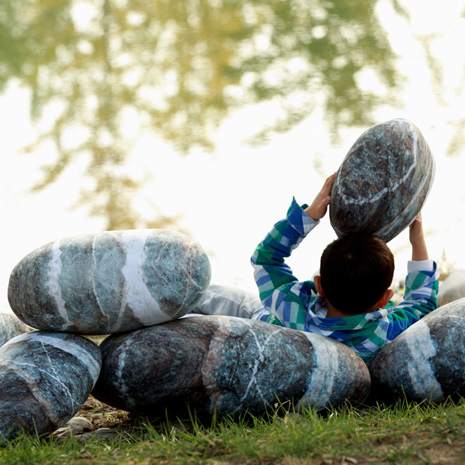 The Pebble Rock Pillow- FREE shipping