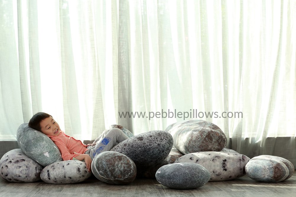 Pebble-shaped Floor Cushions Rock Pillows 