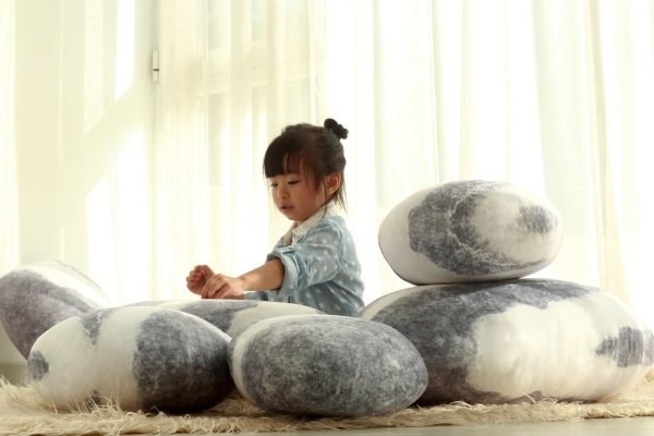 Pebble Stone Floor Pillows - Image 6