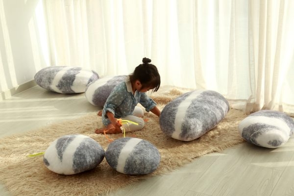 Pebble Stone Floor Pillows - Image 7