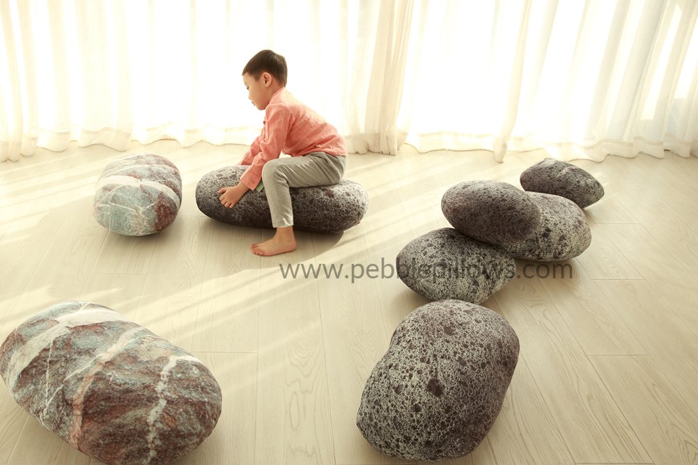 Rock Pillows  Modern bean bags, Floor cushions, Floor pillows