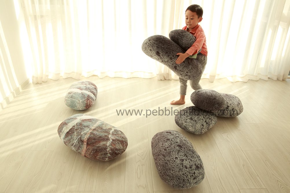 Rock Pillows Stone Cushions Pebble Pillow Throws Home Interior Design Art  Decor Pillows Faux Rocks 7 Pieces 