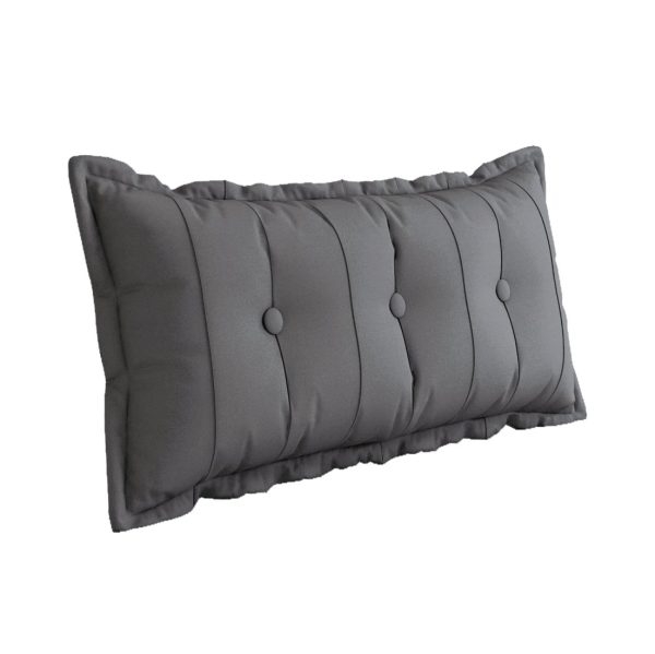 Large Headboard Reading Pillow Bolster Body Pillow Gray - Image 15