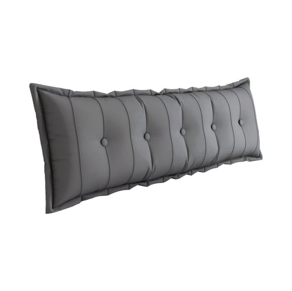 Large Headboard Reading Pillow Bolster Body Pillow Gray - Image 16