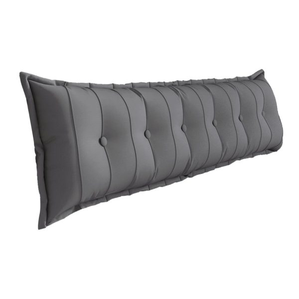 Large Headboard Reading Pillow Bolster Body Pillow Gray - Image 17