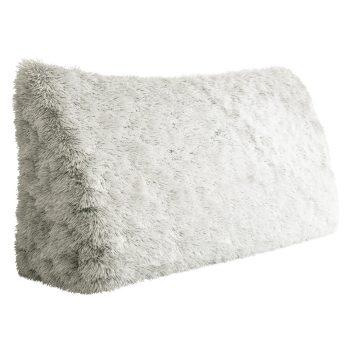 Headboard Pillow Large Wedge Reading Pillow White Plush