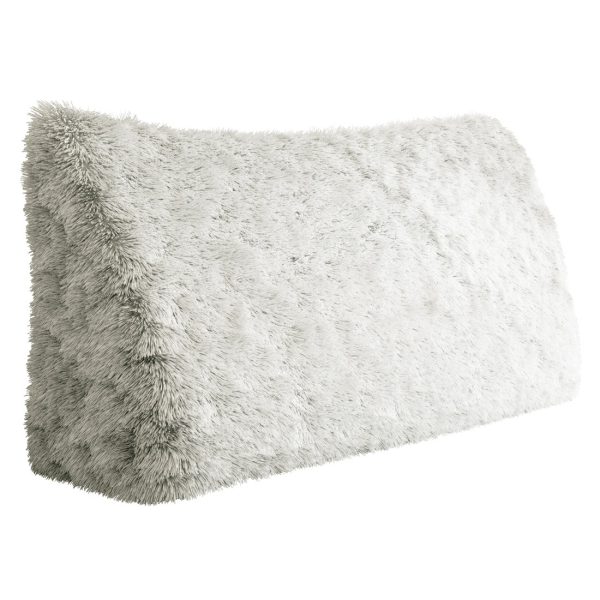 Headboard Pillow Large Wedge Reading Pillow White Plush