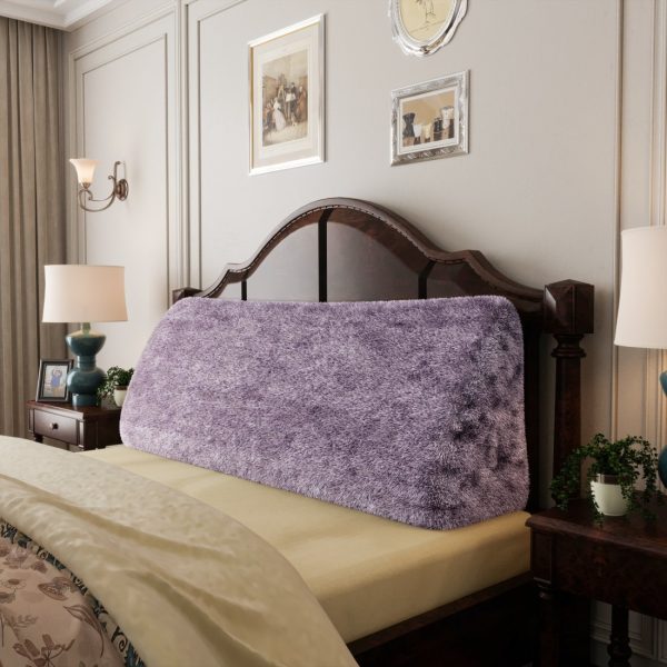 Headboard Wedge Pillow Large Reading Pillow Purple Plush - Image 2