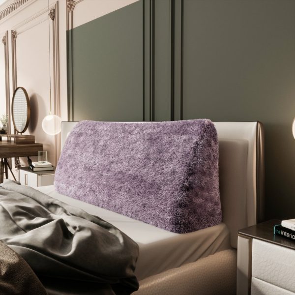 Headboard Wedge Pillow Large Reading Pillow Purple Plush - Image 7