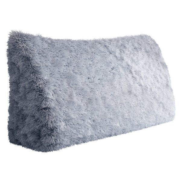 Headboard Wedge Pillow Large Reading Pillow Blue Plush