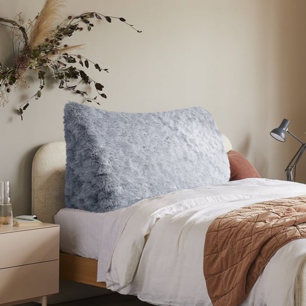 Headboard Wedge Pillow Large Reading Pillow Blue Plush - Image 8
