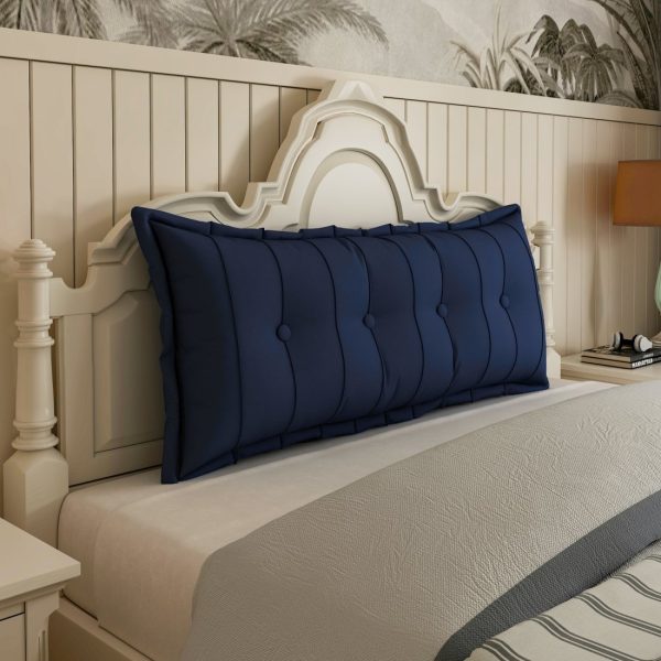 Large Headboard Reading Pillow Bolster Body Pillow Blue - Image 2