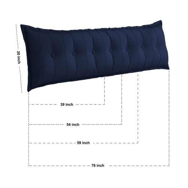 Large Headboard Reading Pillow Bolster Body Pillow Blue - Image 18