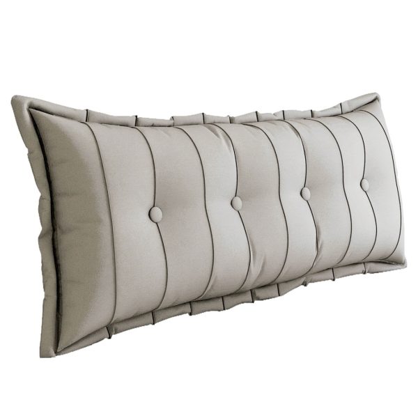 Large Headboard Reading Pillow Bolster Body Pillow Off-White