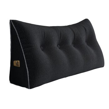 Large Wedge Reading Pillow for Bed Daybed Bolster Backrest Black
