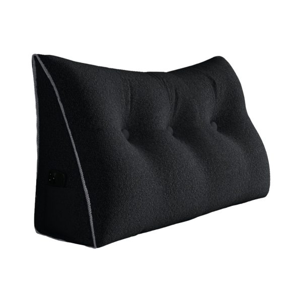 Large Wedge Reading Pillow for Bed Daybed Bolster Backrest Black - Image 12