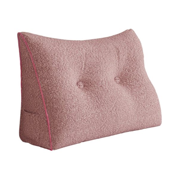 Large Wedge Reading Pillow for Bed Daybed Bolster Backrest Pink - Image 11