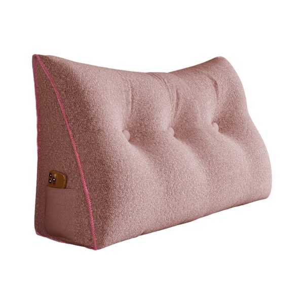 Large Wedge Reading Pillow for Bed Daybed Bolster Backrest Pink - Image 12