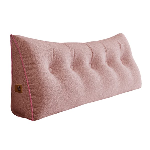 Large Wedge Reading Pillow for Bed Daybed Bolster Backrest Pink - Image 13
