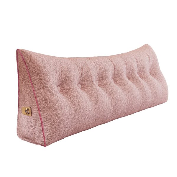 Large Wedge Reading Pillow for Bed Daybed Bolster Backrest Pink - Image 15