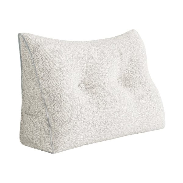 Large Wedge Reading Pillow for Bed Daybed Bolster Backrest White - Image 11