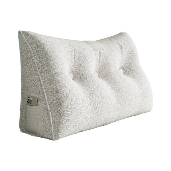 Large Wedge Reading Pillow for Bed Daybed Bolster Backrest White - Image 12