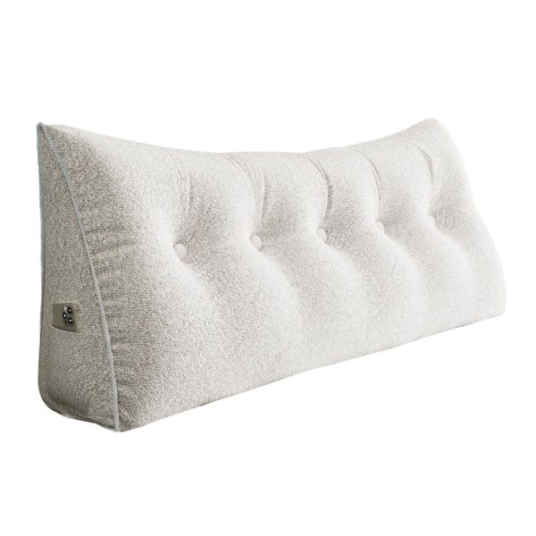 Large Wedge Reading Pillow for Bed Daybed Bolster Backrest White - Image 13