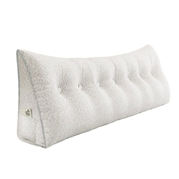 Large Wedge Reading Pillow for Bed Daybed Bolster Backrest White - Image 15