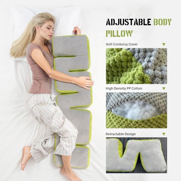 Adjustable Animal Body Pillow Headboard Cushion for Bed Support - Image 2