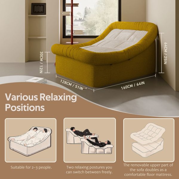 Oversized Chaise Lounge Sofa Sleeper, Comfort & Versatile - Image 18